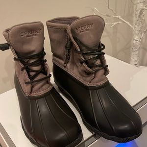 Sperry Black and Gray Women's Boots
